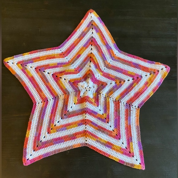 Crochet Star Baby Blanket or Accent Throw - Picture 2 of 5